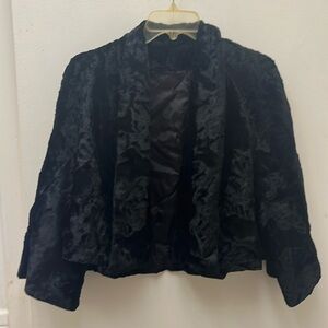 Velvet Vintage Bolero jacket With Pockets Size Small/ Medium .
